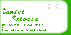 daniel kalocsa business card